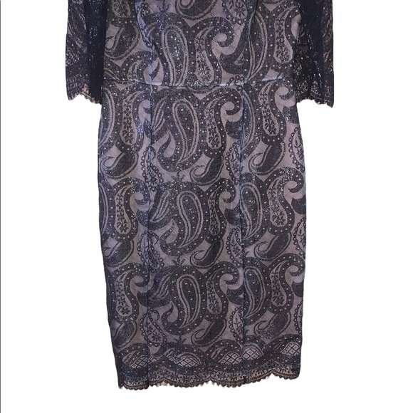 - Erdem black lace midi dress size 8 - Picture 6 of 8